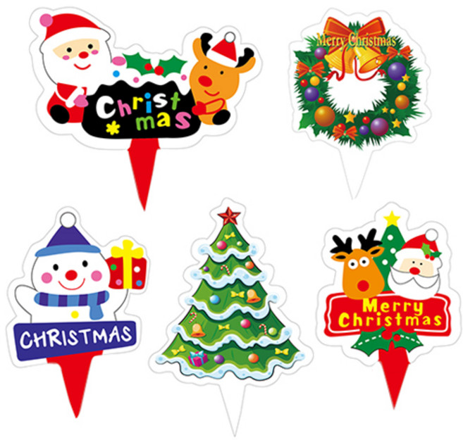 (주)아트인 크리스마스 종이 토퍼(50개), 트리