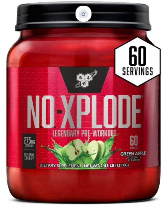 노익스부스터 노익스플로드 운동전부스터 프리워크아웃 카페인 펌핑 60서빙, 60인분 (1팩). Green apple, 1개, 1.11kg