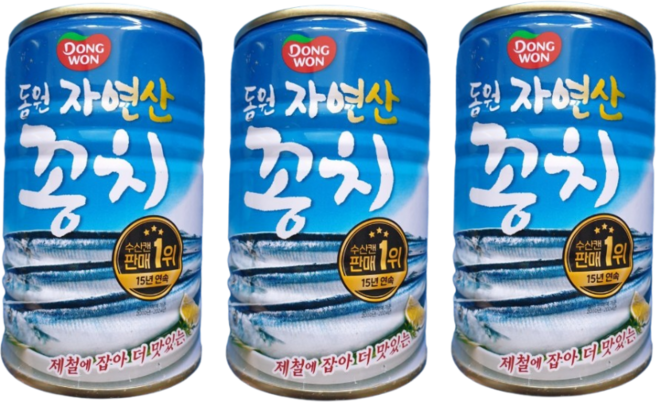 동원 자연산꽁치, 3개, 300g