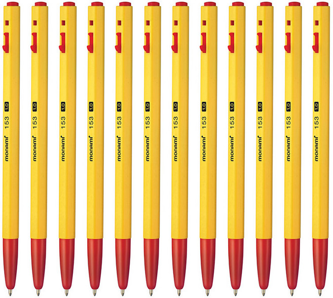 모나미 모나미 153 볼펜 (12자루), 1.0레드