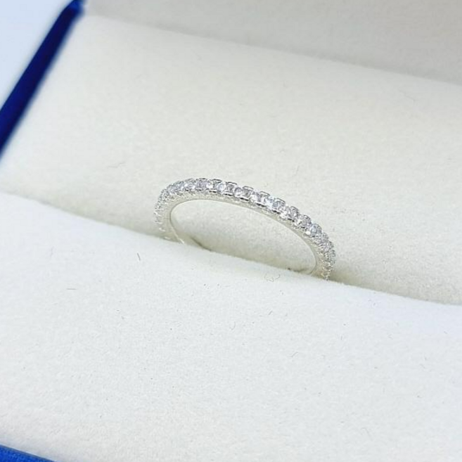 [925Silver] 올큐빅 반지 레이어드반지 큐빅가드링 은반지