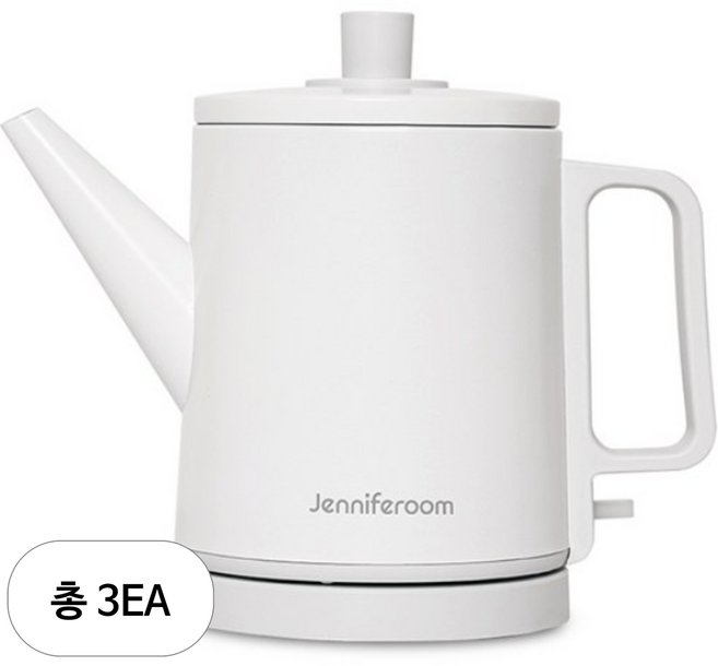 제니퍼룸 마카롱 전기포트 화이트 1L, 3세트, JR-KA1001WH(화이트)