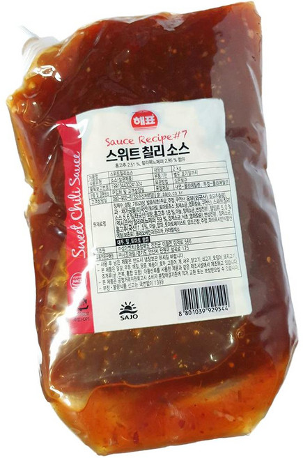 해표 스위트 칠리 소스 2kg 아시안소스, 1개