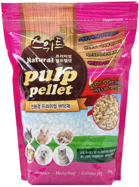 애니몰파크 스위트 프리미엄 펄프펠렛 5L 햄스터 고슴도치 소동물베딩 바닥제 펠렛베딩 깔짚 우드펠렛 톱밥 햄스터용품, 1개