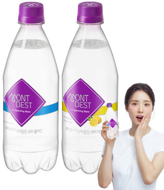 몽베스트 탄산수 플레인+레몬 500mLx40병, 500ml, 40개