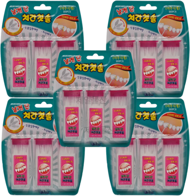 날개단 치간칫솔, 180개입, 5개