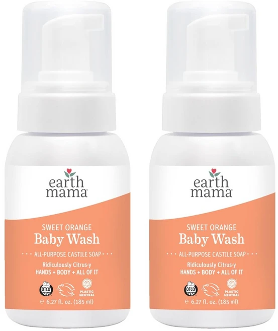 얼스마마 핸드 바디 베이비 워시 스위트 오렌지향, 2개, 185ml - 쿠팡