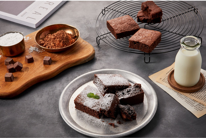 풍이푸드 고소애 브라우니 고단백 프로틴 수제 베이커리 식용 곤충 밀웜 분말 단백질 간식 원산지:국산(경기도 고양시), 80g, 1개