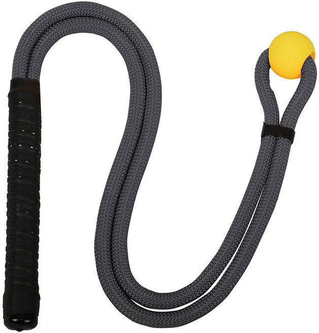 골프 스윙 로프 훈련 보조기 볼이 있는 피트니스 장비 트레이너 연습 자세 교정기 운동 보조 작업, Black, 1개