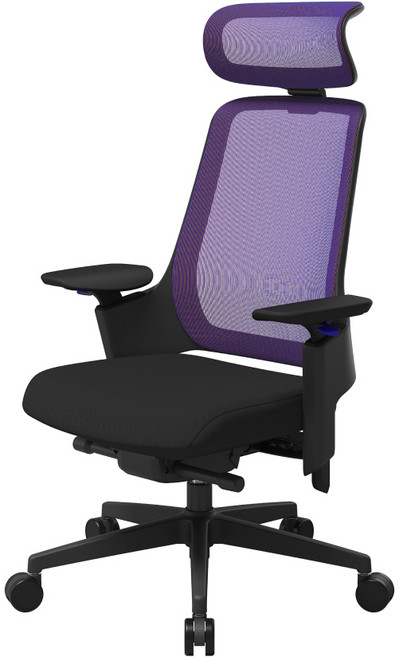 SIDIZ GX 人體工學網背電競椅，具備9段式調整扶手, 黑框變色龍黑