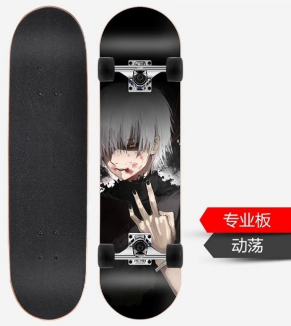 103400 롱보드 스케이트보드 학생 초보자 스트릿 프로페셔널, 난류 이중 로커가 깜박이지 않음, 1개