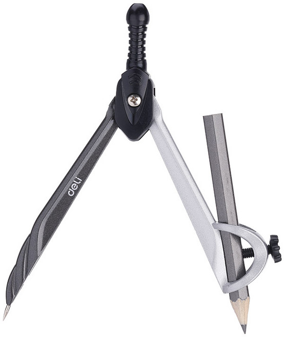 델리 연필 컴퍼스 실버 EG20402, 3개