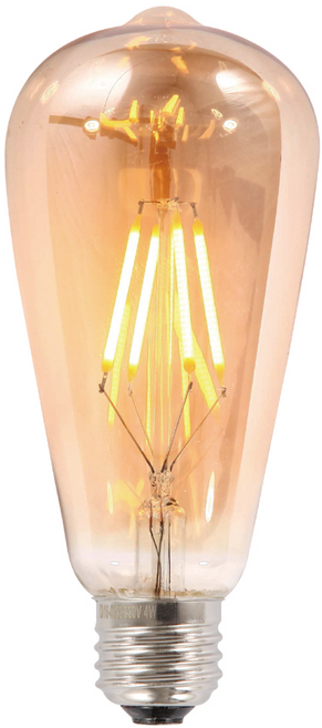 LED 에디슨 전구 ST-64 램프 다마 필라멘트 조명 레트로 클래식 2000K 2200K, 1개, 전구색