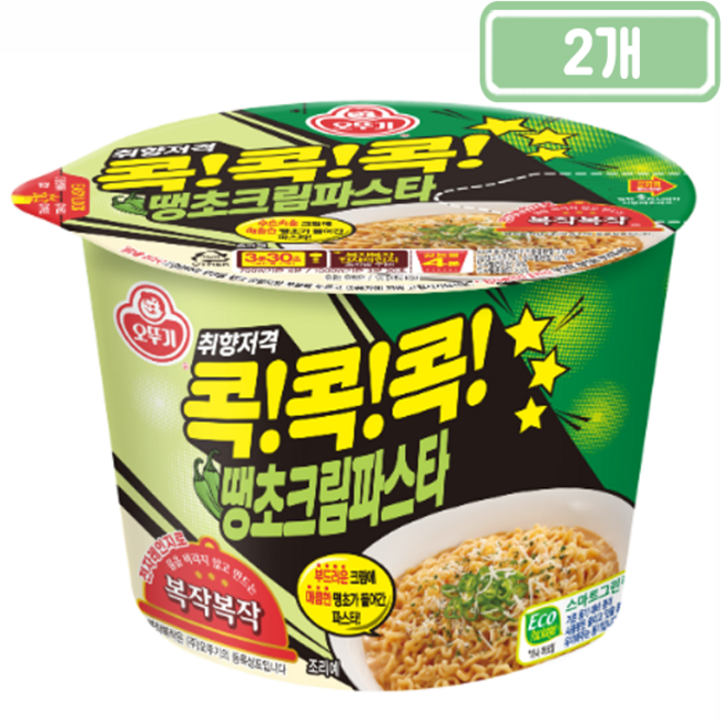 오뚜기 콕콕콕 땡초크림파스타 큰컵100g, 2개