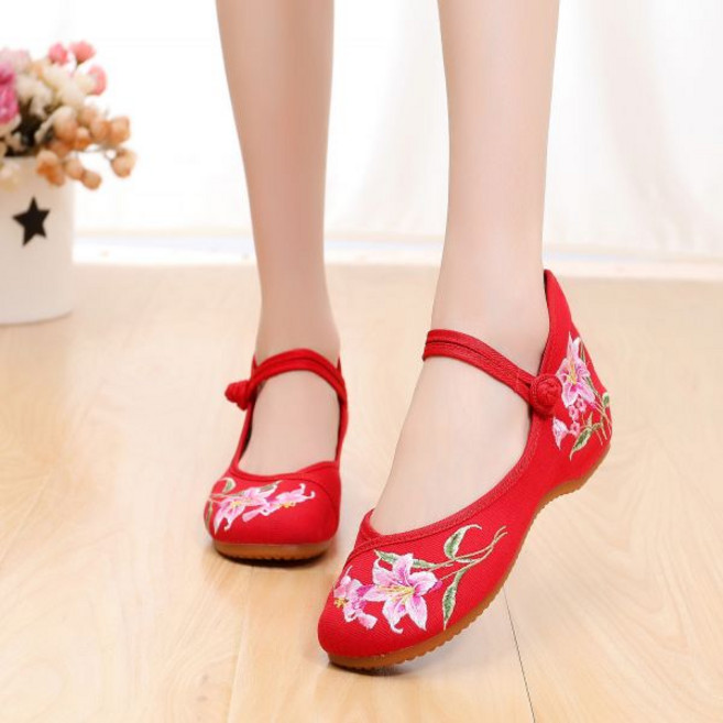 여성 한복 꽃 신발 혼례 폐백 전통 꽃신 선물 할머니 백합 60대 엄마 통굽 어르신 양반