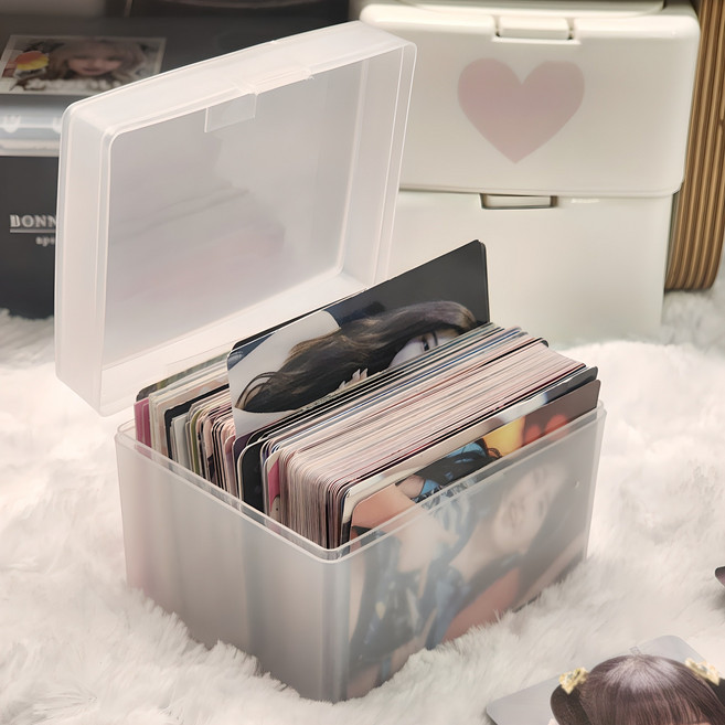 주앤지 포토카트 보관함 탑로더 정리함 케이스, 소형, 반투명, 1개