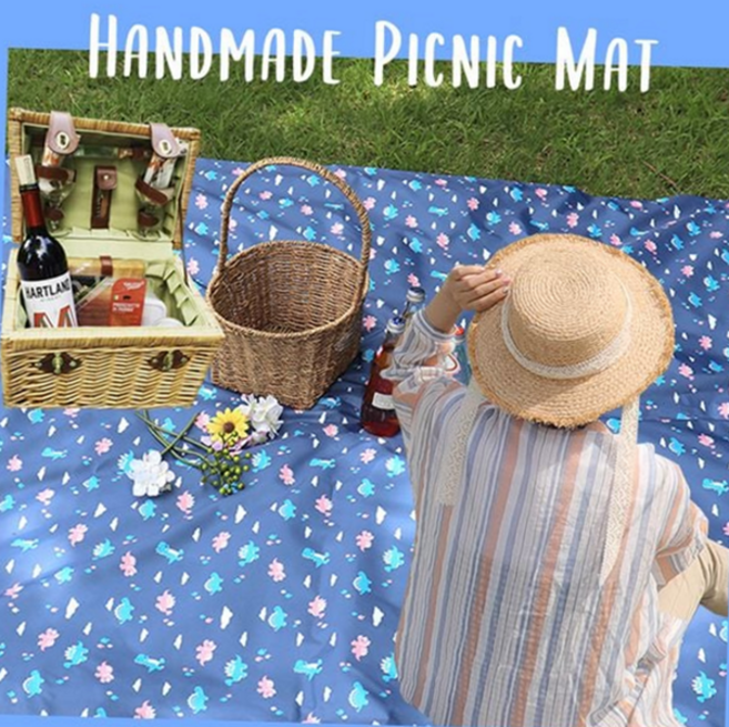 피크닉 매트 방수 돗자리 야외 야외 피크닉 매트 용품 폴리에스테르 접이식 캠핑용 나들이 어린이 테이블, 양면방수매트(싱글), 백곰(스카이), 양면방수매트(싱글)_백곰(스카이)