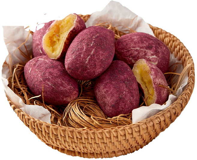 파르팜 제주 자색 고구마빵 20개입 아침 식사대용 모닝 빵 아이스팩, 38g, 20개