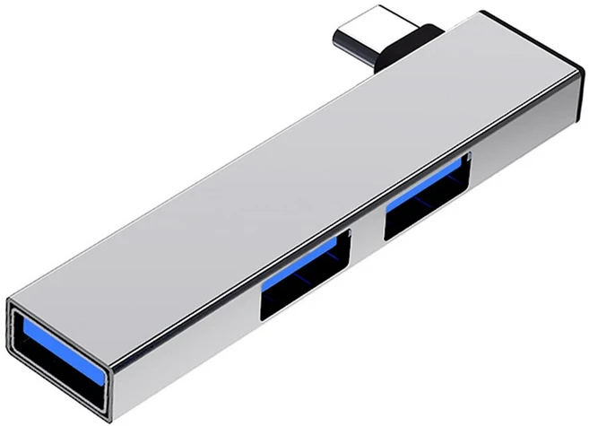 USB C 허브 3.0 타입 C 3.1 3포트 멀티 USB 분배기 OTG 어댑터 (샤오미 레노버 맥북 프로 13/15/에어 프로, 02 TYPE C Silvery