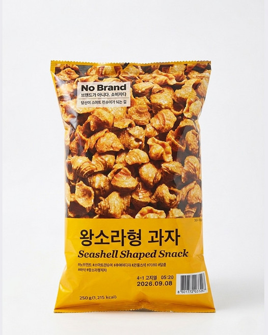 노브랜드 왕소라형 과자, 250g, 2개