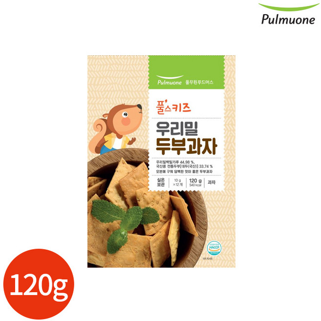 풀무원 우리밀 두부과자 (), 120g, 1개
