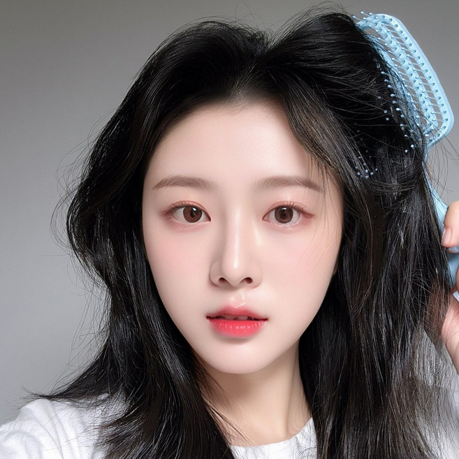 에어볼륨 마사지 헤어브러쉬, 1개, 레드