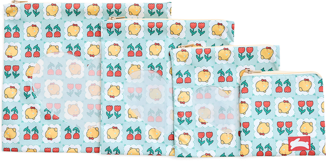 오우아스튜디오 어린이집 준비물 방수 투명 보냉 약 파우치 4종세트, 듀이민트