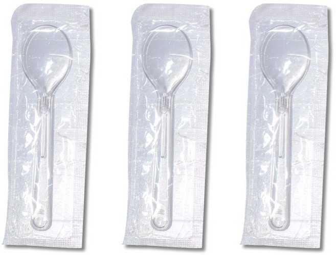9cm 투명 미니 아이스크림 스푼 개별포장 10000개입 일회용 플라스틱 스픈, 1개, 10000개