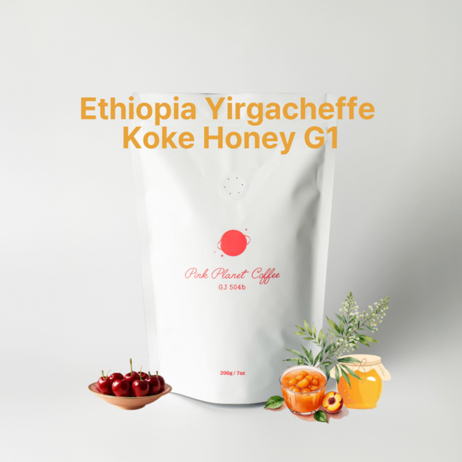 504b로스터리 에티오피아 예가체프 코케허니 G1 원두 200g, 1개, 프렌치프레스(굵음)