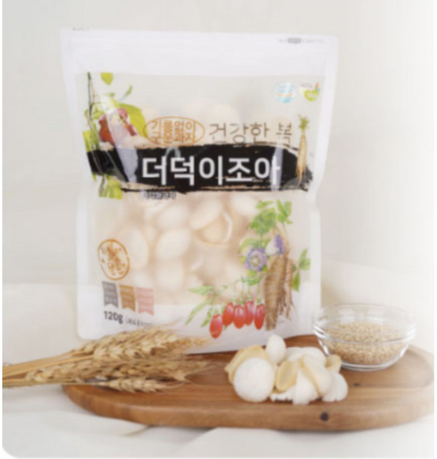 티에치몰 더덕이조아 120g 더덕 스낵 간식 과자 고소한 아이들 웰빙 캠핑 가정용 업소용, 1개