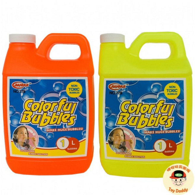 2000ml 超大容量 泡泡水補充液 戶外玩具 不須稀釋, 1瓶, 1000ml油桶罐/不挑色1瓶, N/A