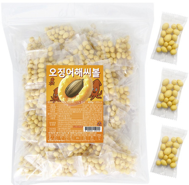 컬러푸드 오징어 해씨볼 소포장, 80개, 5g