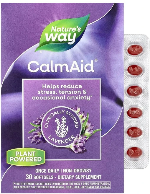 네이처스웨이 CalmAid 임상 시험을 마친 라벤더 소프트젤 30정, 1개 - 쿠팡