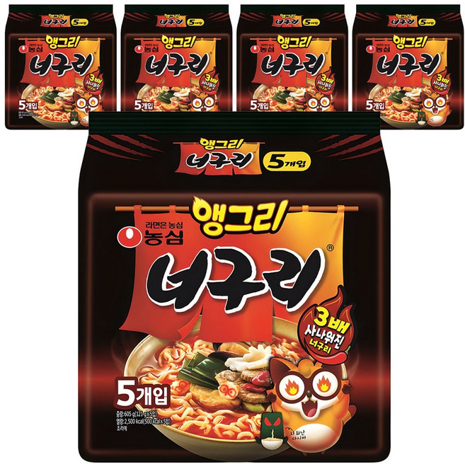 너구리 앵그리 121g, 25개