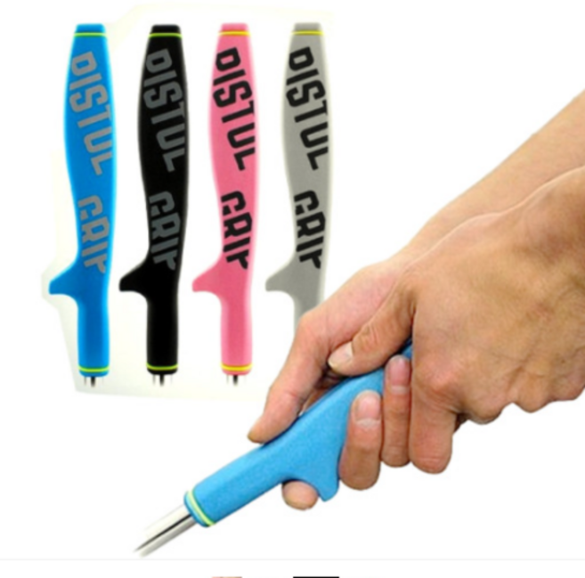 피스톨퍼터그립 골프채 손잡이 그립교체 미끄럼방지, 미드타입-블루