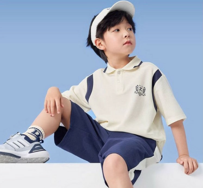 키즈목마 2025 여름 남아 시원한 소재 폴로티 세트 주니어 반팔 반바지 상하복612