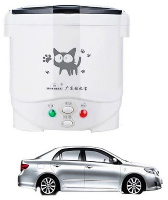 휴대용 전기 미니 밥솥 가정용 12V 24V 220V 요리 기계 자동차 트럭, 1개
