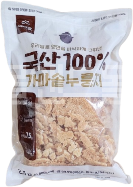 배대감 국산 100% 가마솥 누룽지, 2.5kg, 1개