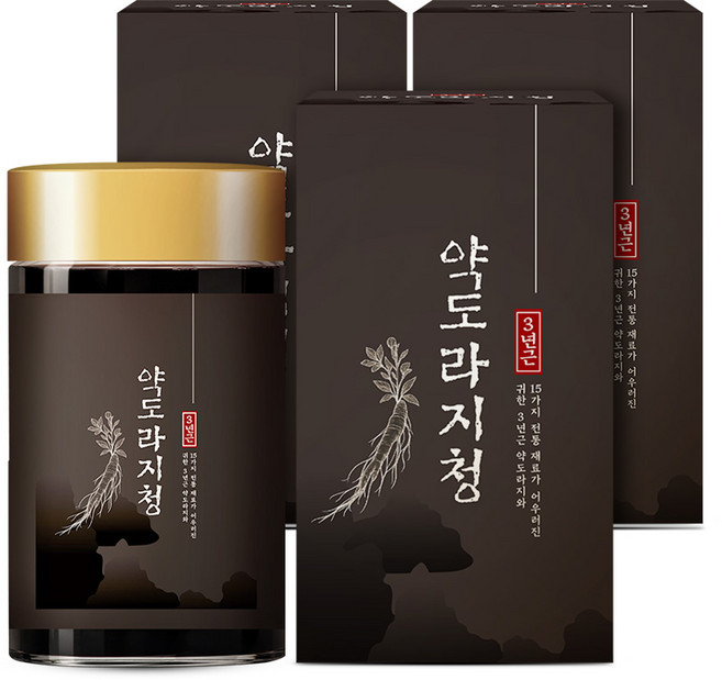 참앤들황토농원 3년근 약도라지청, 250g, 3개