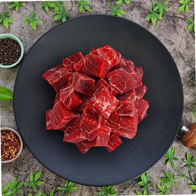 VGD 미국산 냉동 부채살 찹스테이크 2.5cm 500g 안심대체 구이용소고기, 1개