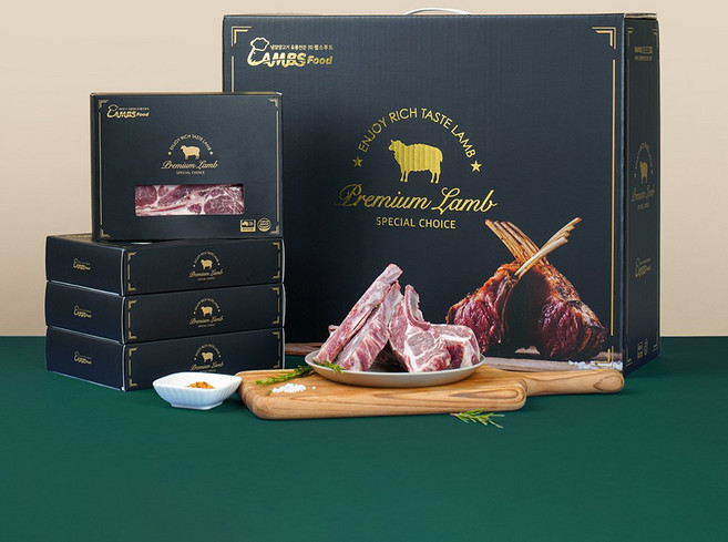 (램스푸드) 호주산프리미엄양고기 캠핑용고기 구이용 숄더랙 양꼬치 프렌치랙 양늑간살 고급갈비 [ 선물세트고급갈비 2kg+즈란소스30g ], 1개, 2kg (500g x 4팩), 1000g