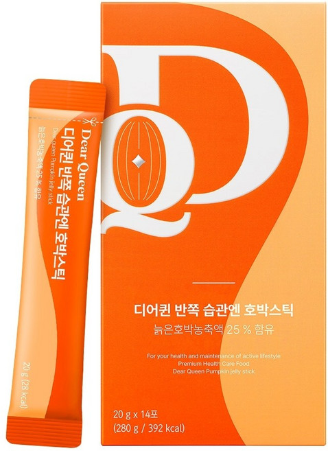 디어퀸 반쪽 습관엔 호박스틱 20g×14포 1박스 붓기케어, 20g, 1개
