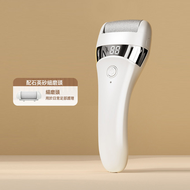 電動磨腳器修腳神器去腳皮老繭死皮全自動修足機搓腳打磨機家用, 1個, 液晶款-1頭:如圖所示