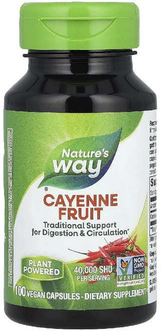 네이처스웨이 카옌 열매 카이엔 캡슐 100정, 1개 - 쿠팡
