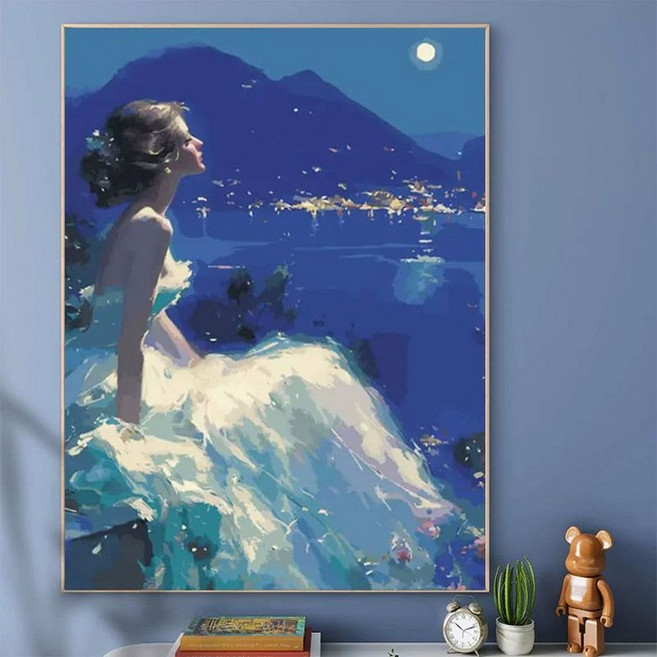 DIY 유화그리기 위메이크페인팅 생활취미아이템 백드롭, 50x65, 달빛아름이 55색, 1개