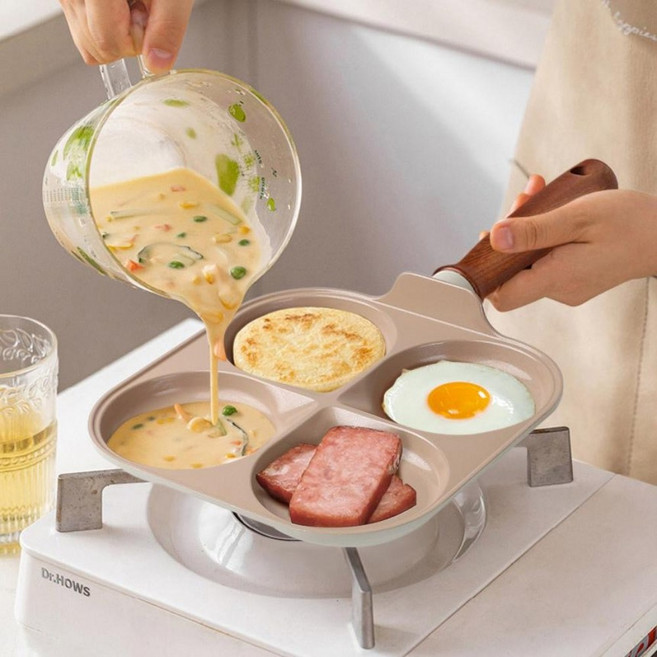 4구에그팬 4구후라이팬 계란팬 국산 인덕션 에그팬, 1개, 24cm