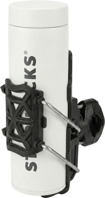 라네핏 오토바이용 핸들바형 음료 물통 거치대 컵홀더, 블랙