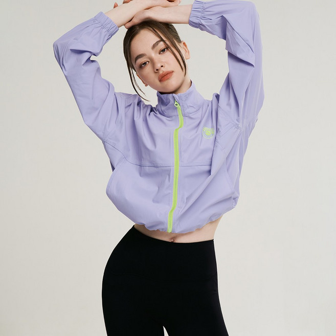 레이지비 여성용 쿨터치 에어라이트 루즈핏 크롭 집업 래쉬가드