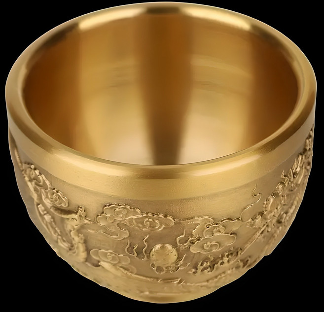 CELLUAND 재물운 행운과 장수 전시용 용 봉황 장식 컵