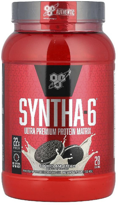 Syntha-6® 울트라 프리미엄 단백질 매트릭스 쿠키 앤 크림 1.32kg(2.91lb) BSN, 1319 g, 1개, 1.32kg